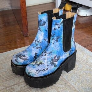 John Fluevog Skyhigh F Nerds Platform Chelsea Boots